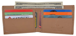 Cavelio Premium Leather Men's Slim Thin Classic Bifold Wallet-menswallet