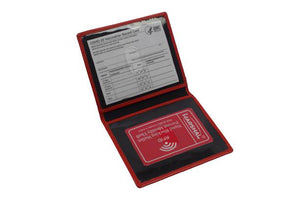 RFID Blocking Genuine Leather Vaccination Passport Holder/Cover, Genuine Leather Vaccination Card Holder, Vaccine Card Holder-menswallet