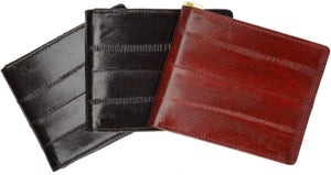Eel Skin Soft Leather Bifold Wallet with Center Money Clip E 717-menswallet