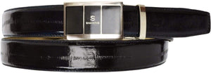 Genuine Eel Skin Belt with Adjustable Buckle E 100-menswallet