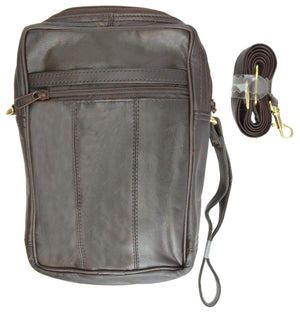 Mens Womens Genuine Leather Organizer Pouch Bag w/Strap 104 (C)-menswallet