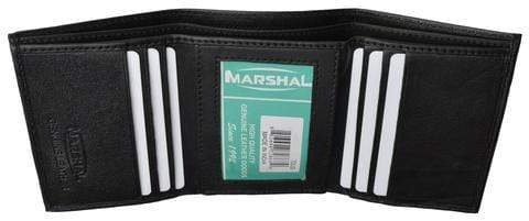 Men's premium genuine leather credit card ID trifold wallet PT55-menswallet
