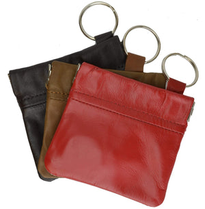 New Genuine Leather Coin Change Purse With Elastic Closure-menswallet