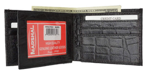 New Mens Alligator Pattern Bifold Credit Card ID Holder Wallet 5552 CR-menswallet