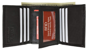 RFID Blocking Mens Trifold Leather Wallet RFID 1107 (C)-menswallet