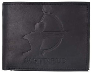 Sagittarius Zodiac Sign Bifold Trifold Genuine Leather Men's Wallets-menswallet