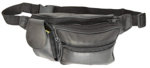 Unisex Design Genuine Soft Leather Travel Fanny Pack with Cellphone Pouch 305 (C)-menswallet