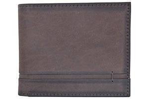 Cazoro Men's Genuine Leather RFID Blocking Bifold Extra Capacity Top Flip ID Wallet Brown-menswallet