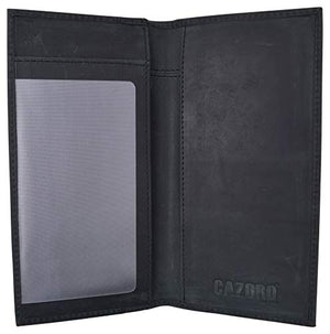 RFID Blocking Leather USA Checkbook & Register Cover Holder Case Slim Wallet For Men & Women-menswallet