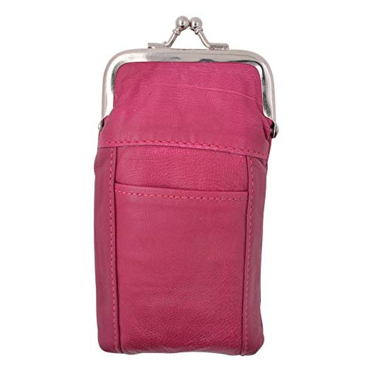 Marshal Wallet Hot Pink Genuine Leather Cigarette Holder with Lighter Pocket & Extra Back Pocket, Women's, Size: One size