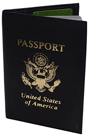 Marshal Slim RFID Blocking Leather Passport Holder Travel Bifold Wallet For Men-menswallet