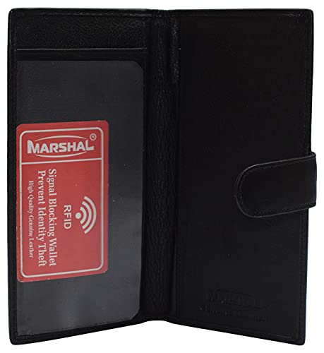 Buy Checkbook Cover | Checkbook Covers For Personal Checkbook, Duplicate Checks | Leather Check Book Cover For Men And Women | Slim Leather Checkbook Holder With Pen Holder, Brown, Classic At