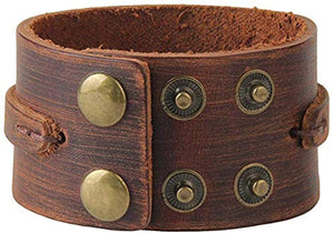 Marshal Black Brown Leather Cuff Bracelet Punk Braided Bracelets Rock Leather Wristbands Gothic Adjustable Wrap Bracelet for Men Women-menswallet