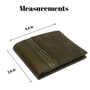 Mens Soft Genuine Leather Slim ID Bifold Wallet 60-menswallet