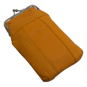 Design genuine leather cigarette case with lighter pouch 1841-menswallet