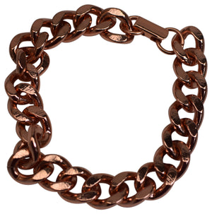 Deluxe Solid Copper Heavy Mens Chain Link Bracelet-menswallet
