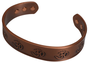 New Pure Powerful OM Magnetic Copper Bracelet Religious for Arthritis and Pain Relief-menswallet