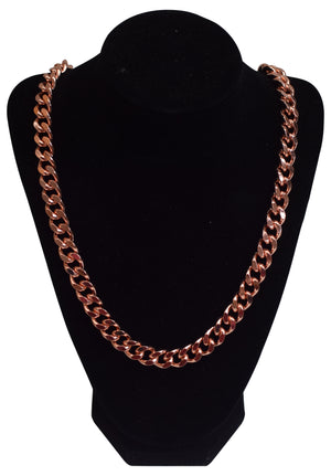 Solid Copper Heavy Mens Chain Link 24 inch Necklace-menswallet