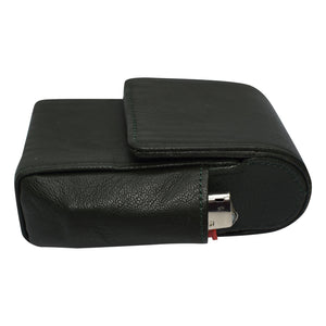 Genuine leather cigarette box anti-scratch protective storage case with lighter holder-menswallet