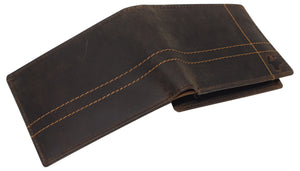 CAZORO Wallet for Mens Vintage Genuine Leather RFID Blocking Bifold Men Distressed Wallet-menswallet