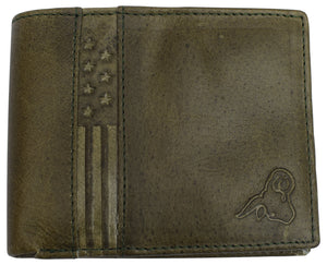 Mens Soft Genuine Leather Slim ID Bifold Wallet 60-menswallet