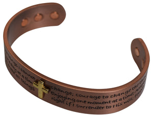 Copper Bracelet Cross Christian Adjustable W/ 6 Powerful Magnet for Joint Pain Relief & Arthritis-menswallet