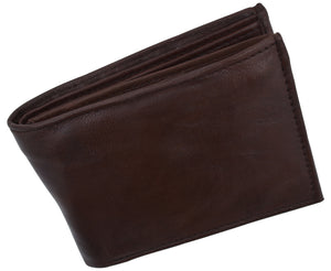 Fashion Men's Bifold Leather Wallet ID Credit Card Holder Billfold Purse Clutch Brown-menswallet