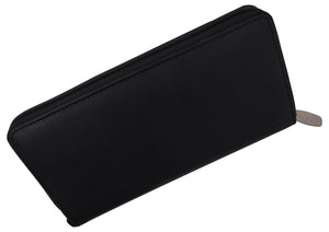 Women’s Zip Around Wallet and Phone Clutch with RFID Blocking and Genuine Leather Fits All Smartphone Sizes-menswallet