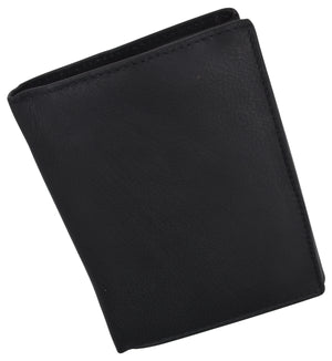 RFID Blocking Mens Hipster Hybrid Bifold Trifold Genuine Leather Wallet-menswallet