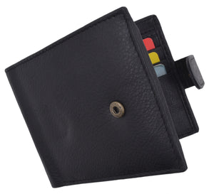 Cavelio Men's Bifold Card ID Holder Genuine Leather Wallet with Snap Closure-menswallet