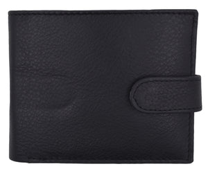 Cavelio Men's Bifold Card ID Holder Genuine Leather Wallet with Snap Closure-menswallet