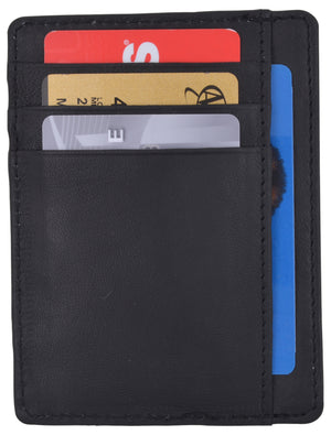 Slim Wallet Leather RFID Blocking ID Credit Card Holder Minimalist Gift for Men-menswallet