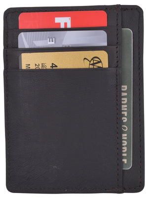 Genuine Leather Slim Card Holder Wallets For Men - Minimalist RFID Blocking Marshal-menswallet