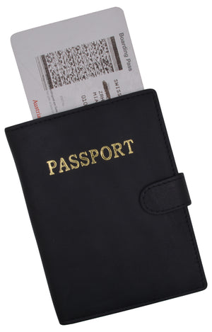Passport Holder Cover Leather Wallet Card Case Travel Document Organizer-menswallet