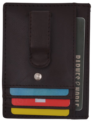 Marshal Slim Money Clip Mens Leather Front Pocket Wallet Credit Card Holder-menswallet