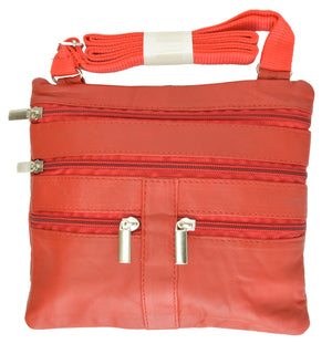 Marshal Leather Women Travel Cross Body Bag Shoulder Bag 5 Pocket Organizer Handbag-menswallet