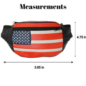 Fanny Pack American Flag Genuine Leather by Marshal-menswallet