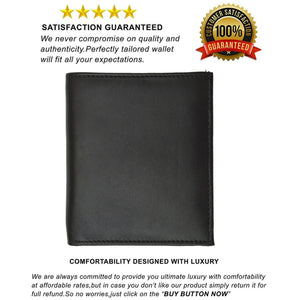 RFID Blocking Bifold Hipster Credit Card Wallet Premium Lambskin Leather RFID P 1502 (C)-menswallet