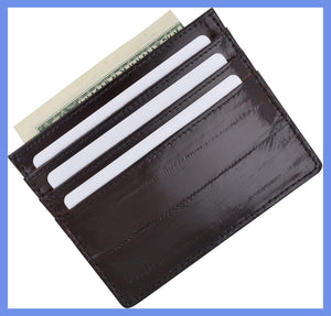 Eel Skin Soft Leather Credit Card Holder E 170-menswallet