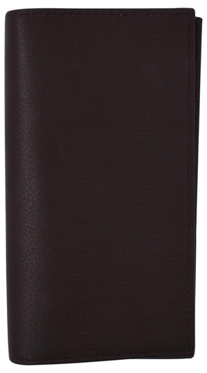 Genuine Cow Napa Leather Slim Checkbook Cover With Pen Holder-menswallet