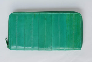 Genuine Eel Skin Zippered Ladies Wallet E 7575-menswallet