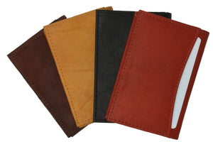 Genuine Leather Expandable Credit Card ID Business Card Holder Wallet 580 CF-menswallet