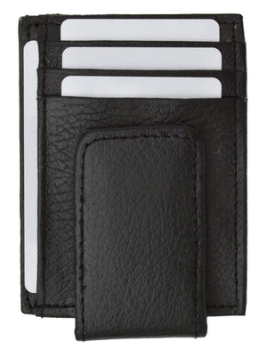 Marshal Printed Grain Cow Hide Leather Money Clip with Magnet-menswallet