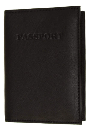 Genuine Leather Passport Cover Holder Wallet Case Travel Many Colors 601 CF BLIND (C)-menswallet