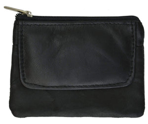 Genuine Soft Leather Change Purse with Zipped Closure and Keyring 955 (C)-menswallet