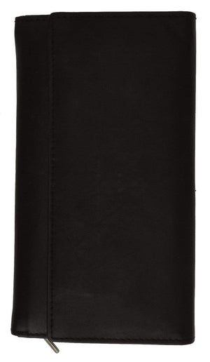 Ladies Genuine Leather Checkbook Wallet Organizer with Detachable Sleeve and ID Window 5575 CF (C)-menswallet