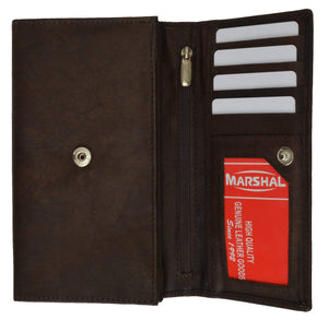 Ladies Genuine Leather Credit Card ID Currency Holder Wallet 2547 CF (C)-menswallet