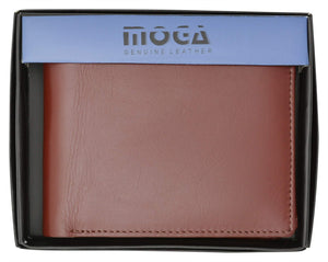 Moga Mens Genuine Handmade Leather Bifold Credit Card ID Holder Wallet 91533-menswallet