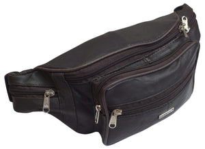 NEW Leather Fanny Pack Mens Waist Belt Bag Womens Purse Hip Pouch Travel-menswallet
