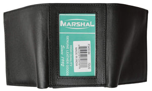 Premium Men's Leather Trifold Flap up ID & Outside ID Window Wallet P 3455 (C)-menswallet